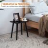 YOUDENOVA Side Table, Wooden End Table, Coffee Snack Table for Living Room, Bedroom, Bedside Table, Nightstand, Sofa Table, 40x30x43, Black