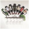 Vintage Stylish Simplicity Wine Glass Holder Metal Wrought Iron Living Room Display Decoration Bottle Holder Household Stylish Simplicity Down Gl