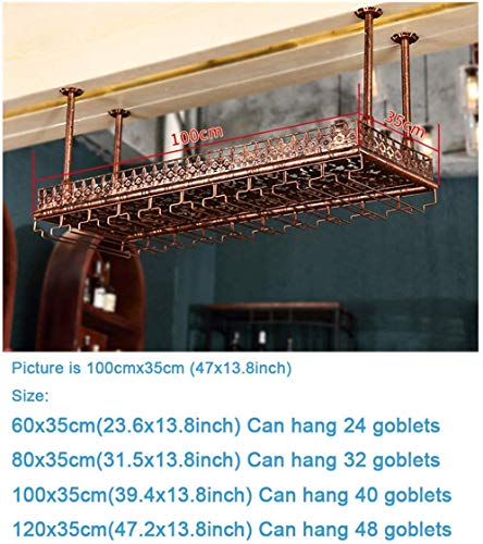 OUSIKA Wine Racks,Wine Lovers/Wine Rack Simple Style Iron Hanging Wine Glass Rack Hanging Wine Bottle Holder Bar Creative Wine Rack Ceiling Decor