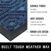 Yimobra Front Door Mats, Heavy Entry Outdoor Indoor Mats, Durable Natural Rubber, Non Slip Backing, Low Profile, Ultra Absorbent Easy Clean,Patio