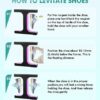 YJINGRUI Levitating Shoe Display with 16 Colorful LED and 360° Automatic Rotation Levitating Sneaker Display (Black,Double)