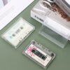 20 Pack Cassette Cases Clear Plastic Blank Cassette Tape Audio Cassette Individual Storage with Clear Tape for Blank Voice Recording Cassette Tap