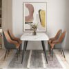 dining chair Kitchen Dining Room Furniture Chairs Faux Leather Dining Chairs Set Of 4 Water Proof PU Leather With Metal Legs Reception Chair for