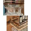Inverted Ceiling Wine Bottle Holder Stainless Steel Metal Household Goblet Holder Simple Storage Living Room Display Glass Wine Cup Holder Bar Fl