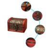 4 pieces mini wooden treasure chest, small wooden treasure chest, vintage treasure chest, wooden chest, antique design wooden chest