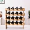 ZYZMH Classical DIY Wooden Wine Bottles Holder Wine Storage Rack Stand Storage Rack Bar Drinking Display Shelf Free Combination