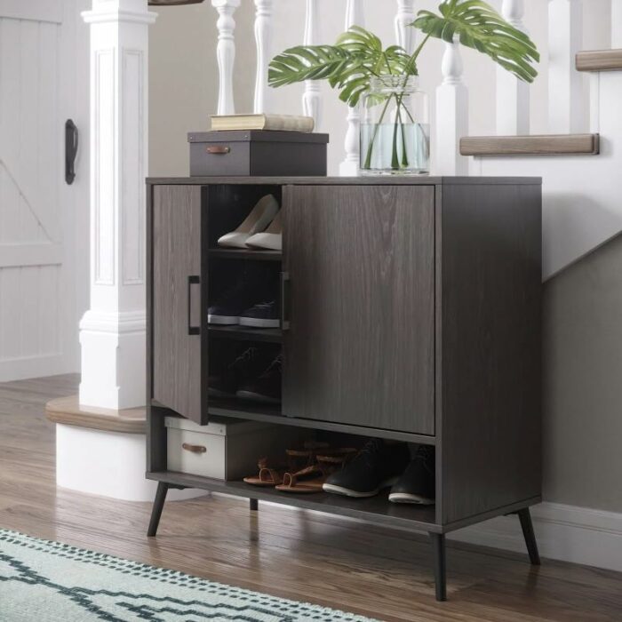 ZCMEB Shoe Storage Cabinet Home Foyer Corridor Shoe Cabinet Woodgrain Shoe Rack Home Furniture