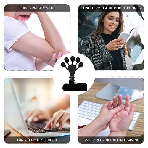 LSYYSL 1 Finger Strengthener, 1 Adjustment Strap, Silicone Wrist Stretcher, Hand Grip Strength Trainer, Strengthener, Hand Exercise Equipment for