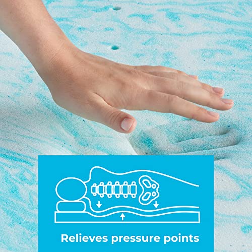 Linenspa Gel Swirl Memory Foam Topper, Queen