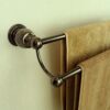 HIGOH Towel Racks, Towel Rail for Bathroom,Towel Bar,Bronze Full Copper Double Rod Hand Towel Holder,Bathroom Towel Rail