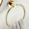 RAKUTE All Copper Towel Ring, Towel Rack, Towel Hanging Towel Rail, Light Luxury Round Bathroom Hand Towel Holder Bathroom Ring