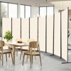 Room Divider and Folding Privacy Screens 6 Panel, Wide Room Divider Wall Screen for Room Separtition, Portable Partition Room Dividers Fabric Pan