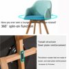 Kitchen Dining Room Furniture Chairs 360° Spin-on Fabric Upholstered Dining Chair With Solid Wood Legsfor Office Lounge Dining Kitchen Bedroom (C
