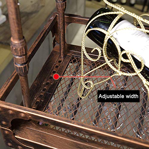 OUSIKA Wine Racks,Ceiling Hanging Shelves Bottle Holder Glass Shelf, Wine Decor Bar Wine Glass Rack, Industrial Retro Decor Wall Mounted Wine Gla