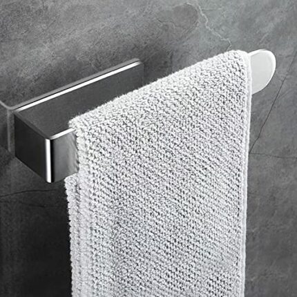 DONGDA Hand Towel Rail Self Adhesive - Stainless Steel Towel Holder Stick on, No Drilling Hand Towel Rack Stick-on Towel Rail, Hand Towel Holder