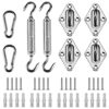 Techson Shade Sail Hardware Kit, 5 inch 304 Stainless Steel Canopy Awning Installation Set for Garden, Outdoor, Patio Triangle Sun Shade