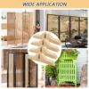 4pcs Folding Room Divider Stand,Wooden Room Divider Stand with Screws,Room Divider Screen Holder Feet Partition,Folding Privacy Screen Holder for