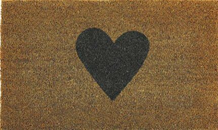 My Mat Printed Patterned Animal Love Coir Indoor Outdoor Door Mats 45x75cm Gift (Heart, 45x75cm)