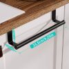 HapiRm Over the Door Towel Rail, Black Kitchen Towel Holder with Protective Pads, Stainless Steel Kitchen Towel Rail No Drilling, Rustproof Tea T