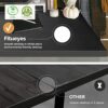 FITUEYES Z-Shaped Computer Desk with Monitor Riser, Space-Saving Black Writing Table, Ideal for Small Spaces, Wooden Home Office Workstation, 70x