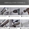 Towel Rail Bathroom Wall Mounted 304 Stainless Steel Towel Rack Holder With Towel Bar Storage Shelf Hook Rack For Bathroom Hotel Kitchen(Size : 5