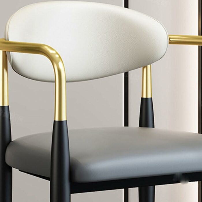 LUKEO Dining Chairs Armrest Backrest Adults Chair Ergonomic Soft Kitchen Furniture Decoration Chair (Color : D, Size : Light Grey)