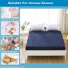 DuShow Double Mattress Protector,Waterproof Quilted Fitted Mattress Cover,Fitted Sheet Style Bed Cover,Extra Deep 40cm Water Resistant Mattress C