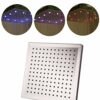 DAXGD LED Square Shower Head,Temperature Control Shower 3 Colour Changing Water Flow Powered, 8 inch Shower with 12Pcs Led for Bathroom