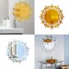 3D Crystal Lighting Sticker Mirror Restaurant Bedroom Corridor Mirror Wallpaper Restaurant Stereo Wall Sticker Stylish and Populardurable