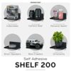 Screwless Extra Wide Floating Shelf Mount for Security Cameras Baby Monitors Speakers Plants Toys & More, Universal Holder Strong Adhesive Easy t