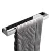 Hallyware 16 Inch Towel Rail Bathroom Kitchen Hand Towel Ring Holder Self Adhesive SUS 304 Stainless Steel Towel Bar 40 CM, Matte Black