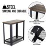 KOVOME Industrial Console Table for Living Room with Mesh Shelves, Side Table, Corridor, Hallway, 23.6"x 11.8"x 23.6"
