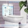Apragaz Toilet Flush System Replacement, Dual Flush and Fill Toilet Cistern Kit with Universal Ldual Flush Cistern Valve, Adjustable Height Ciste
