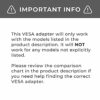 HumanCentric VESA Mount Adapter Bracket for Samsung Monitors - Fits Many Models Including PX2370, S23C350H, S24B300EL, S24D300, S27B350, S24D330,