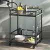 DINGZZ Kitchen Trolley 3/4 Tier Bedroom Snacks Cart Bathroom Storage Rack With Wheels Househlod Standing Shelf