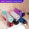 IVODEELA Water Bottle Organiser Rack,Stackable Water Bottle Holder for Cupboard Pantry Cabinet Fridge,Clear Water Bottle Storage Rack & Wine Rack