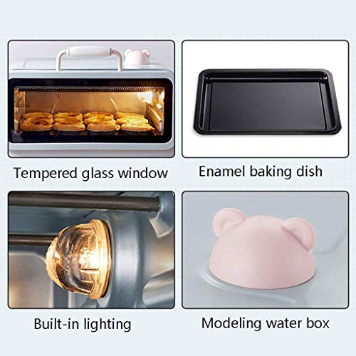 KKYKP 20L Toaster Oven, Multi-function Stainless Steel Finish with Timer - Toast - Bake - Broil Settings, Natural Convection - 1200 Watts of Powe