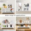 Desk storage rack, desk organiser, multipurpose bookcase for office, home, desktop display shelf, desk stand, bookcase (white shelf, white board,