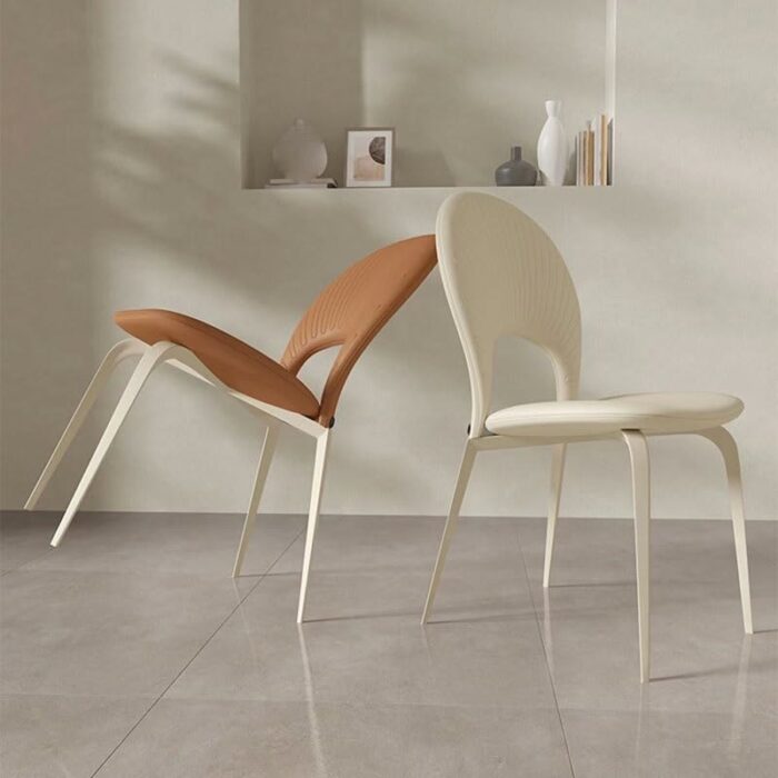 WALNUT Dining Chair Back Kitchen Dinning Tables Chairs Living Room Lounge Decoration Living Room Chair (Color : Argento, Size : Light Grey)