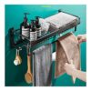 HIGOH Towel Racks,Bathroom Towel Rack Wall Mounted Towel Holder,Nail or Nail Free Towel Rack Shelf,Bathroom Alumibathroom Shelf Accessories,Wall
