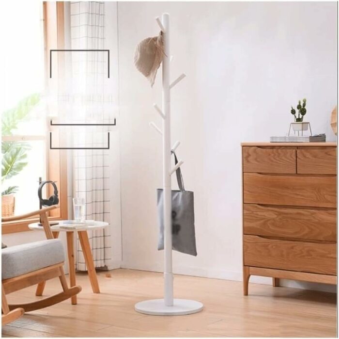 KRHINO Clothes rack and hat rack Coat Rack Wood Flapper Coat Rack, Clothing Hanger Umbrella Holder and Hat Organizer Shelf, Coat Shelf Great Suit