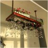 Bar Wine Rack Solid Wood Stylish Simplicity Down Wine Rack Vintage Wine Rack Creative Ornaments Display Rack Wine Racks Multi-Function Storage Wi
