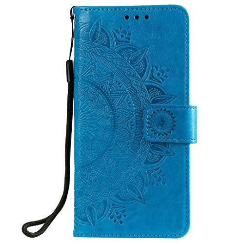 Reevermap Samsung Galaxy S23 Case, Protective Wallet Case Flip Shockproof PU Leather Card Slots Embossed Mandala Magnetic Closure Stand Cover for