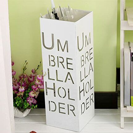 Umbrella Rack Stand, Metall Walking Stick Holder Square Umbrella Storage Rack Free Standing, for Home Office Hallway Entryway 6.1x19.3inch
