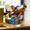 Design Toscano Beer Buddy Tropical Tiki Parrot Bottle Holder Statue, 25.5 cm, Polyresin, Full Color
