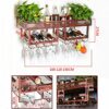 PIBM Stylish Simplicity Wine Shelf Wall-Mounted Wine Rack, Wrought Iron Wall Hanging Wine Rack Wine Rack, Bronze , 100CM