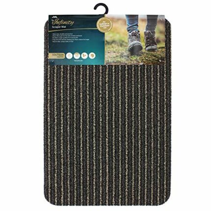 JVL Infinity Entrance Door Mat, Brown, 50cm x 75cm