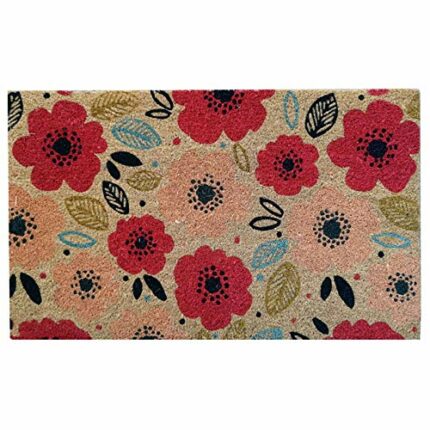 Puckator  Coir Doormat, Rubber, Multicolored, Height 1.5cm Width 76cm Depth 45cm