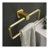 HIGOH Towel Rack Towel Rack Bathroom Towel Holder, Towel Hanger Storage Shelf Towel Rack Rail, Bathroom Accessories, Wall Mounted Brushed Towel R