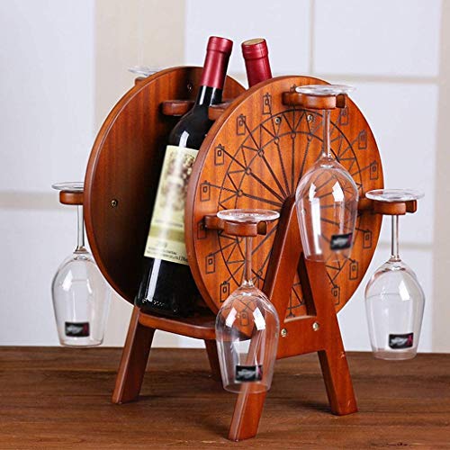 CZDYUF Solid Wood Wine Rack, Creative Wine Rack Solid Wood Household Wine Bottle Rack, Friendly and Tasteless